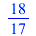 `/`(18, 17)